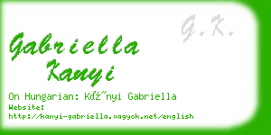 gabriella kanyi business card